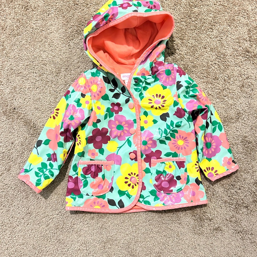 Floral Kids Raincoat with Hood
